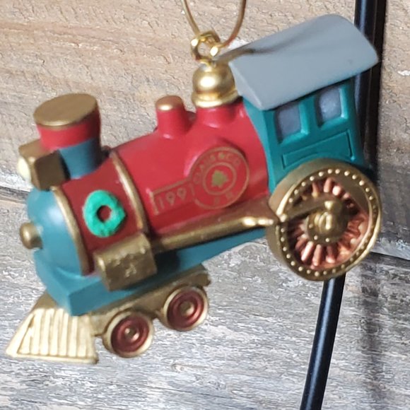 1991 Claus & Co R.R. Locomotive Handcrafted Hallmark Keepsake Ornament - Picture 6 of 8
